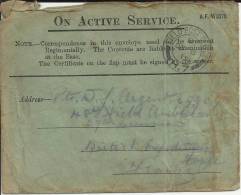 INGLATERRA PRIMERA  GUERRA MUNDIAL GREEN COVER UTILIZADO PARA EVITAR LA CENSURA DEL REGIMIENTO - WW1