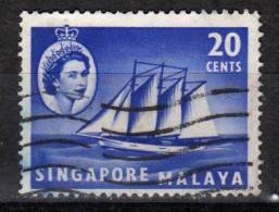 SINGAPORE - 1955 YT 36 USED - Singapour (...-1959)