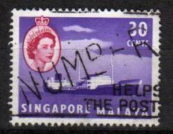 SINGAPORE - 1955 YT 38 USED - Singapour (...-1959)
