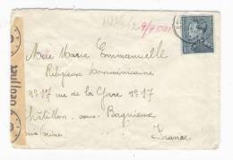 Lettre + Timbre 1.75 Fr. Du Roi, Partie De LODELINSART ( Hainaut ) / Cachets Occupation Allemande Croix Gammée , En 1942 - Weltkrieg 1939-45 (Briefe U. Dokumente)