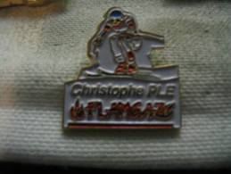 Pin´s Ski De Piste, Christophe PLE. Sponsor FLAMGAZ - Sports D'hiver