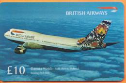 United Kingdom - British Airways, Boing 747-400, Danuta Wojda, Special Edition Card, Used - Bedrijven Uitgaven