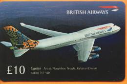 United Kingdom - British Airways, Boing 747-400, Cgoise, Special Edition Card, Used - Emissions Entreprises