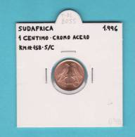 SUDAFRICA  1  CENTIMO  1.996  Cromo Acero  KM#158   SC/UNC      DL-8055 - South Africa