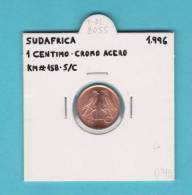 SUDAFRICA  1  CENTIMO  1.996  Cromo Acero  KM#158   SC/UNC      DL-8055 - Sudáfrica