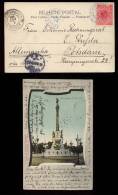 Brazil Brasilien 1908 Color PC BAHIA Blue CASTRO ALNES Postmark To Germany - Lettres & Documents