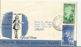 NEW ZEALAND 1958 –FDC 75 YEARS FUNDING OF GIRL & BOYS' BRIGADE ADDR TO RYDE-ISLE OF WIGHT -U.KINGDOM  W 2 ST OF 1-2 ; 3- - FDC