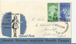 NEW ZEALAND 1958 –FDC 75 YEARS FUNDING OF GIRL & BOYS´ BRIGADE ADDR TO LONDON -U.KINGDOM  W 2 ST OF 1-2 ; 3-1  D POSTM. - FDC