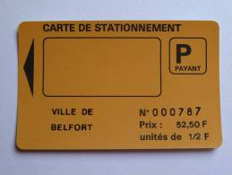 FRANCE - Parking Flonic - Schlumberger - Early 80's - Belfort - Ad Uso Privato