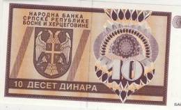 BILLET 10 DINARS # 1992 # NEUF - Bosnië En Herzegovina