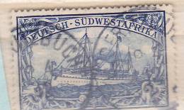 ALLEMAGNE AFRIQUE DU SUD OUEST N° 23 2M BLEU YACHT IMPERIAL HOHENZOLLERN OBL - German South West Africa