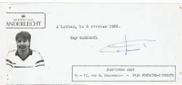 RSC ANDERLECHT - AUTOGRAPHE AUTHENTIQUE GUY MARCHOUL 1988 - Autógrafos