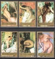 Fujeira1972  Degas - Art - Painting - Nudes - Mi.1265-1270A  -  Used - Fujeira