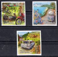 Australia 2012 Road Trip Set Of 3 Self-adhesives Used - Used Stamps