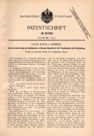 Original Patentschrift - Louis Kock In Hameln , 1895 , Taschenuhr - Repetierwerk , Uhr , Uhrmacher , Uhren !!! - Watches: Bracket