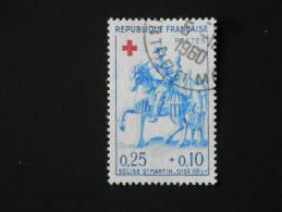 Année 1960 - YT N° 1279 - Croix Rouge Eglise Saint Martin - Oblitéré - 143 - Used Stamps