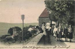 Romont La Promenade 3786 Edit Burgy Lith Lausanne  1906 Vers Latrobe Pensylvanie USA - Romont