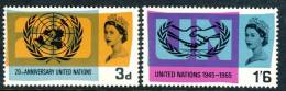 1965 Great Britain Set Of 2 MNH(**) Stamps United Nations Scott 440-41 - Unused Stamps