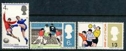 1966 Great Britain Set Of 3 MNH(**) Stamps World Cup Soccer Scott 458-60 - Unused Stamps