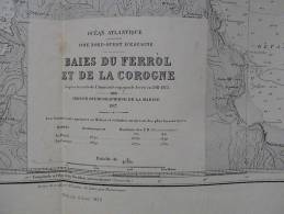 ESPAGNE - CARTE MARINE. - . BAIE DU FERROL ET DE LA COROGNE. - Nautical Charts