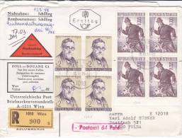 LETTRE COVER BRIEF, AUTRICHE OSTERREICH,1971, Einschreiben, Mi 1178.1371, WIEN - FULDA 14 STAMPS /3873. - Storia Postale