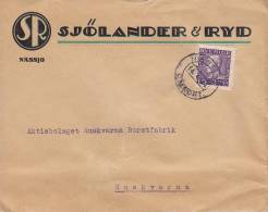 Sweden SJÖLANDER & RYD, NÄSSJÖ Omsort. 1944 Cover Brief To HUSKVARNA - Covers & Documents