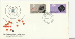 NEW ZEALAND 1971 – FDC  OPENING OF SATELLITE EARTH STATION W2  STS OF 8 - 10 C POSTM. WELLINGTON JUL 14 RE1079 - FDC