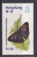 Hong Kong MNH Scott #356 $1.30 Heliophorus Epicles Phoenicoparyphus - Butterflies - Nuevos