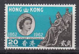 Hong Kong MNH Scott #201 20c Queen Victoria Statue, Victoria Park - Centenary Of 1st Hong Kong Postage Stamps - Unused Stamps