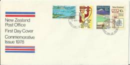 NEW ZEALAND 1978–FDC COMMEMORATIVE ISSUE 100 YRS OF: BAY OF ISLANDS-TELEPHONE IN N.Z-STRATFORD-ASHBURTON W 4 STS :(2)OF - FDC