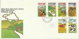 NEW ZEALAND 1978–FDC FARMING ISSUE W 6 STS OF 10-12-15-1620-30 C  POSTM WANGANUI APR 26 RE1094 - FDC