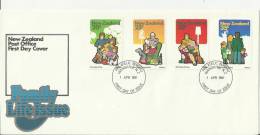 NEW ZEALAND 1981 – FDC FAMILY LIFE ISSUE  W 4 STS OF 2'0-25-30-35 C  POSTM WANGANUI APR 1 RE1107 - FDC