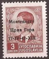 1941 X  5  MONTENEGRO CRNA GORA ITALIA OCCUPAZIONE  OVERPRINT  NEVER HINGED - Montenegro