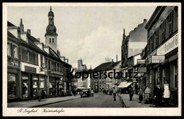 ALTE POSTKARTE ST. INGBERT KAISERSTRASSE KARLSBERG BRÄU PADDERATZ ZIGARREN SCHUHHAUS FRIEDBERG MERCEDES SCHUHE Postcard - Saarpfalz-Kreis