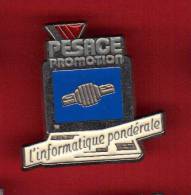 27503-pin's-Informatique Ponderale.pesace Promotion.signé Presti France - Informatique