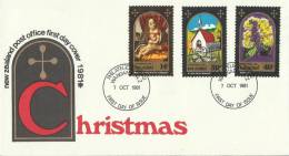 NEW ZEALAND 1981– FDC CHRISTMAS -W 3 STS OF 14-30-40  C POSTM WANGANUI  OCT N 7 RE1110 - FDC