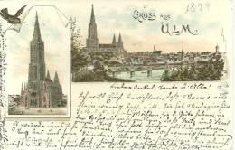 Allemagne CPA Gruss Aus Ulm Dom Litho 1899 - Ulm