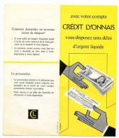 Publicité CREDIT LYONNAIS Des Années 60 - Bank En Verzekering