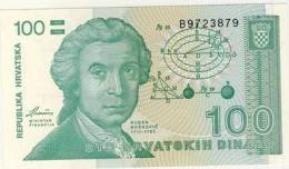 BILLET 100 DINARS #  1991 # NEUF - Croacia