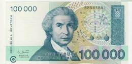 BILLET 100000 DINARS #  1993 # NEUF - Croatie