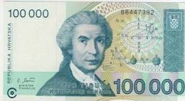 BILLET 100000 DINARS #  1993 # NEUF - Croatie
