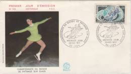 FDC CHAMPIONNATS DU MONDE DE PATINAGE 20/2/1971 - Kunstschaatsen