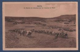 MILITARIA / MILITARES - CP MELILLA - EN MARCHA DE COLUMNAS POR LAS LLANURAS DE MAXIN - MAROC RIF - 1923 - Melilla