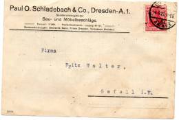 Postkarte, 1921, Dresden Nach Gefell - Altri & Non Classificati