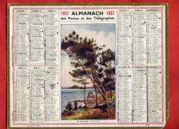 ALMANACH DES POSTES ET TELEGRAPHES 1937 ILE DE BREHAT COTES DU NORD IMPRIMEUR OBERTHUR - Grand Format : 1921-40