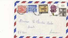 Marcophilie - Enveloppe Par Avion Israël Pour Sérent Morbihan - 1979 - Storia Postale