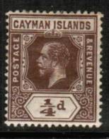 CAYMAN ISLANDS   Scott # 32*  F-VF MINT LH - Cayman Islands