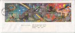 Great Britain FDC Scott #1359a Booklet Pane Of 10 Greetings Symbols Of Good Luck - 1991-2000 Em. Décimales