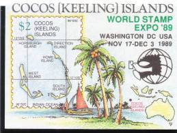 Cocos Islands 1989 World Stamp Expo Unlisted MNH - Cocos (Keeling) Islands