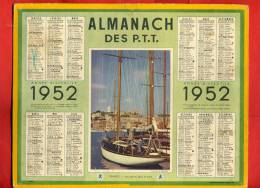 ALMANACH DES POSTES TELEGRAPHES TELEPHONES 1952 CANNES ALPES MARITIMES LE PORT IMPRIMEUR OBERTHUR - Grand Format : 1941-60